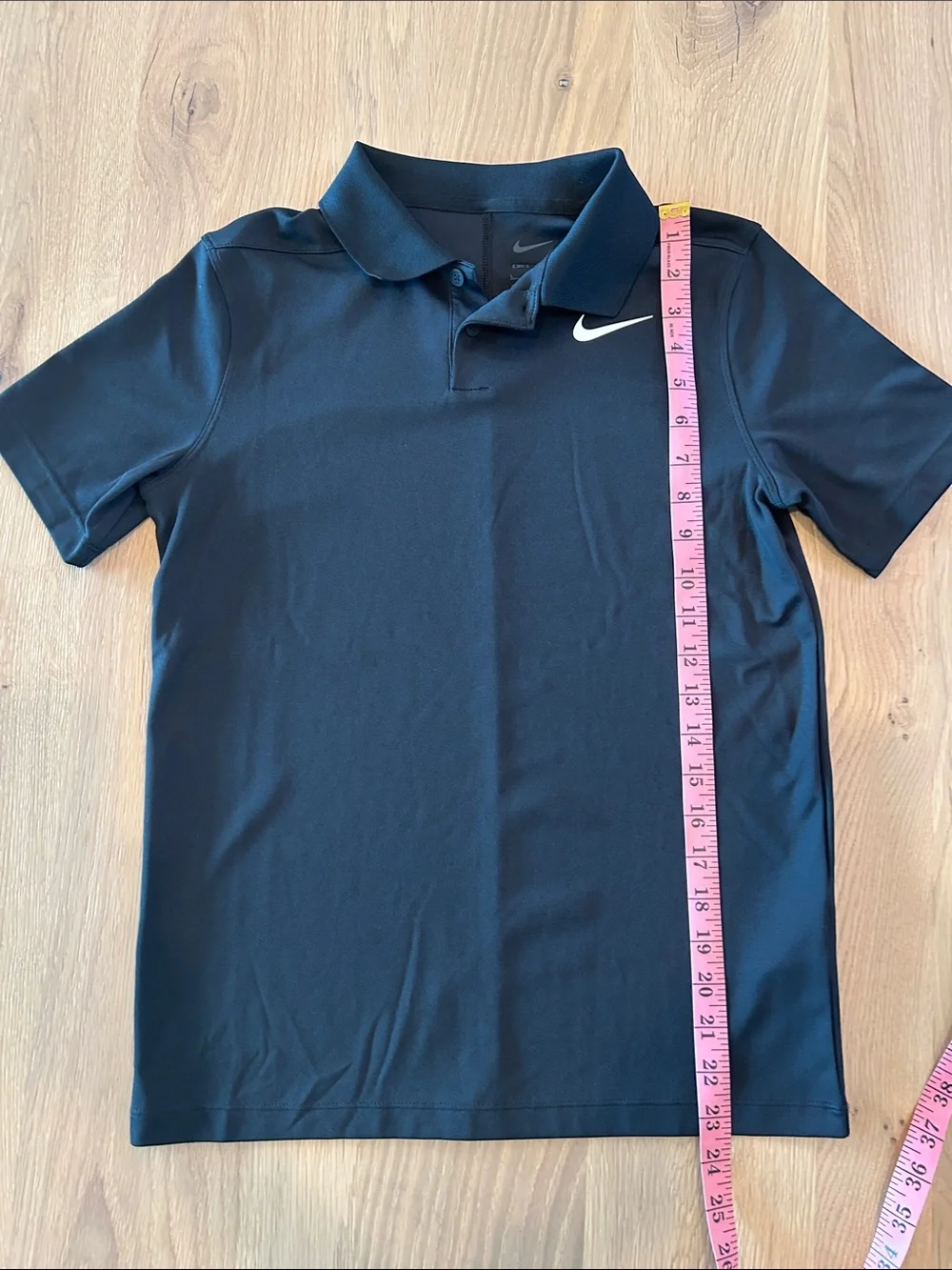 Nike Black Kids Polo with White Swoosh